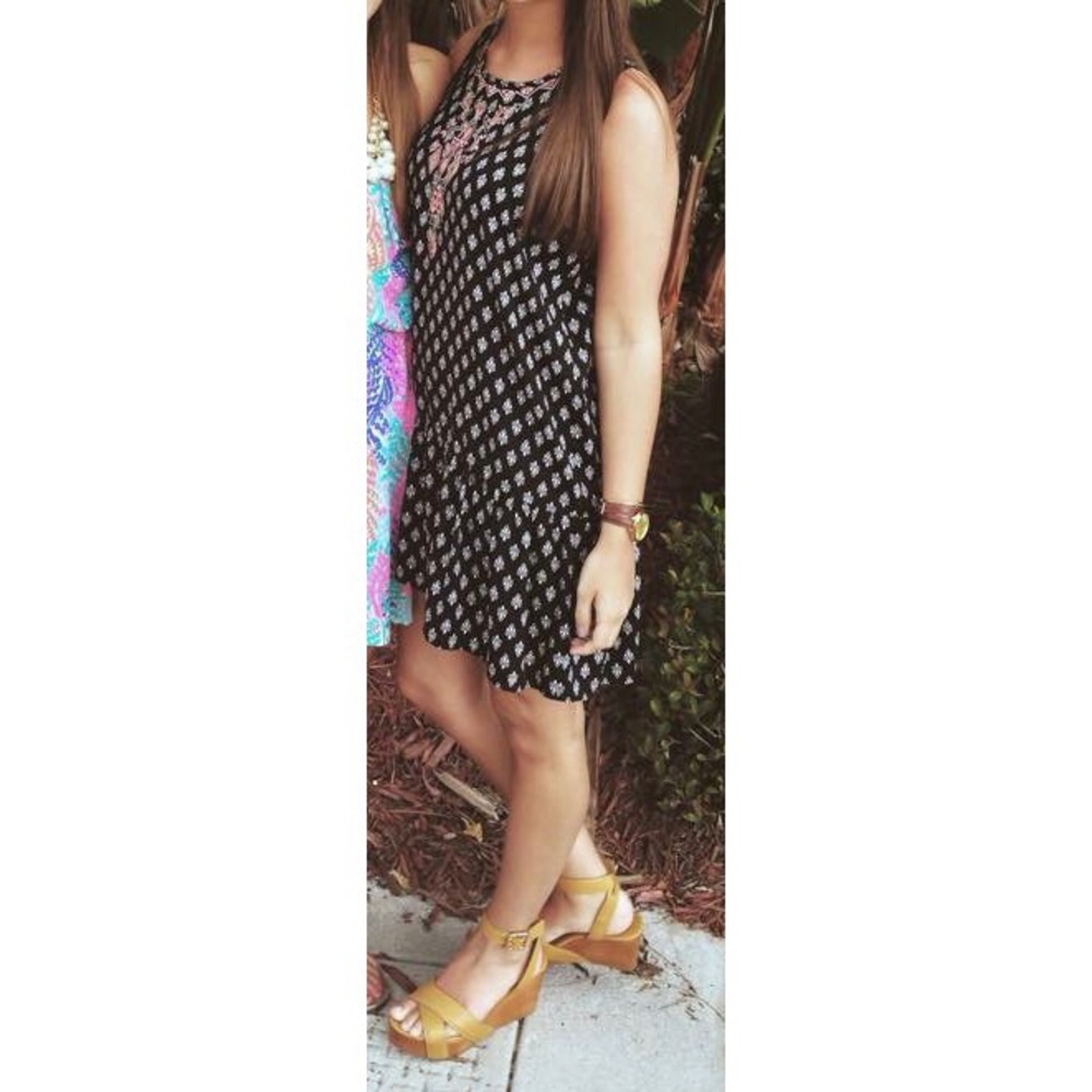 Blu Pepper Boho Pattered Dress